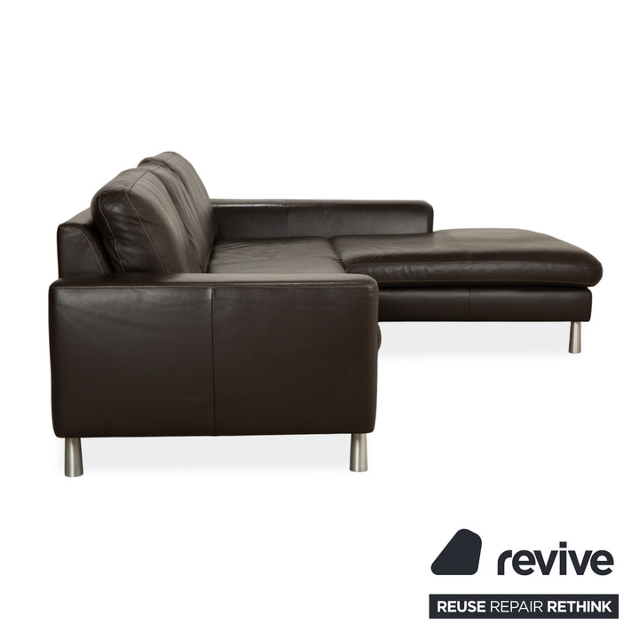 Willi Schillig Leder Ecksofa Braun Sofa Couch