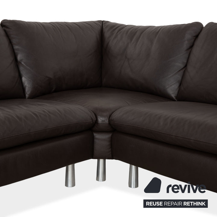 Willi Schillig Leather Corner Sofa Brown Sofa Couch