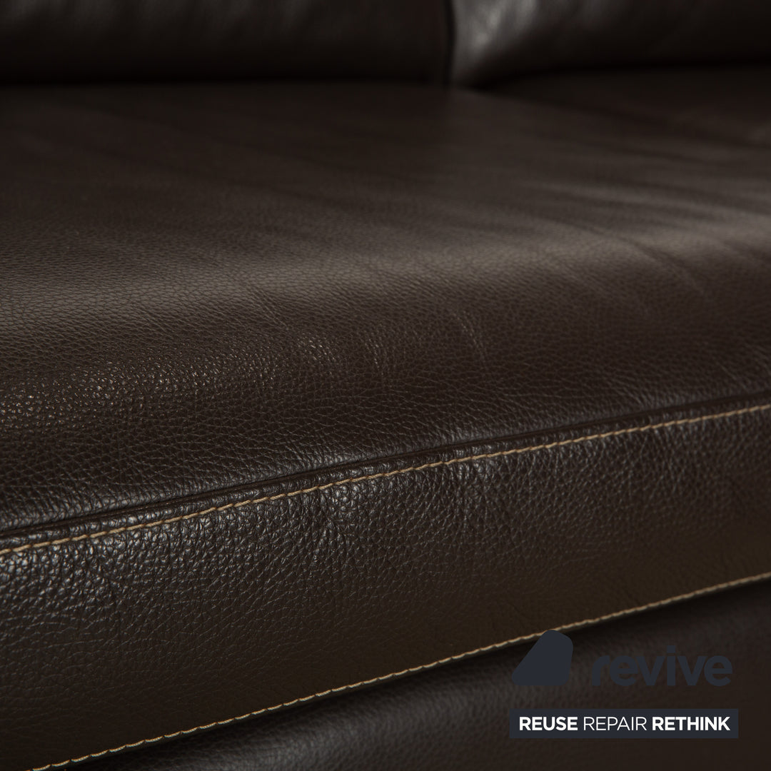 Willi Schillig Leder Ecksofa Braun Sofa Couch