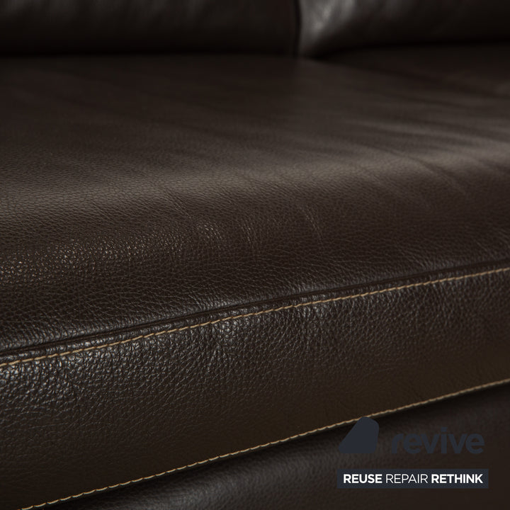 Willi Schillig Leder Ecksofa Braun Sofa Couch