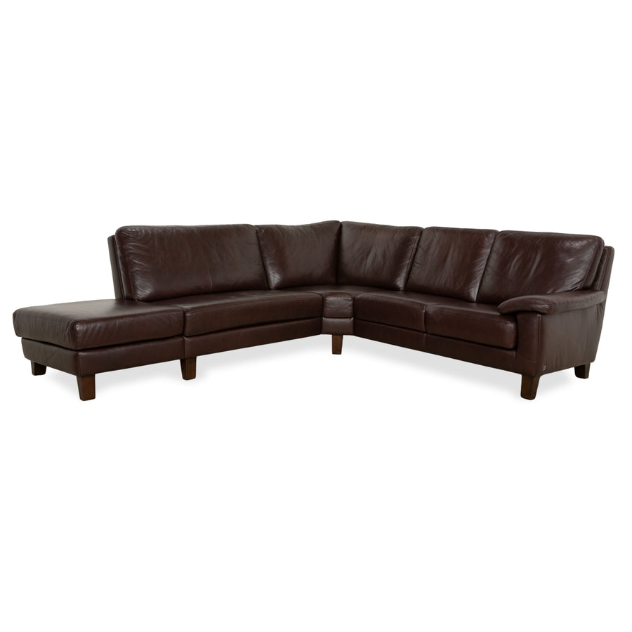 Willi Schillig Leder Ecksofa Braun Sofa Couch