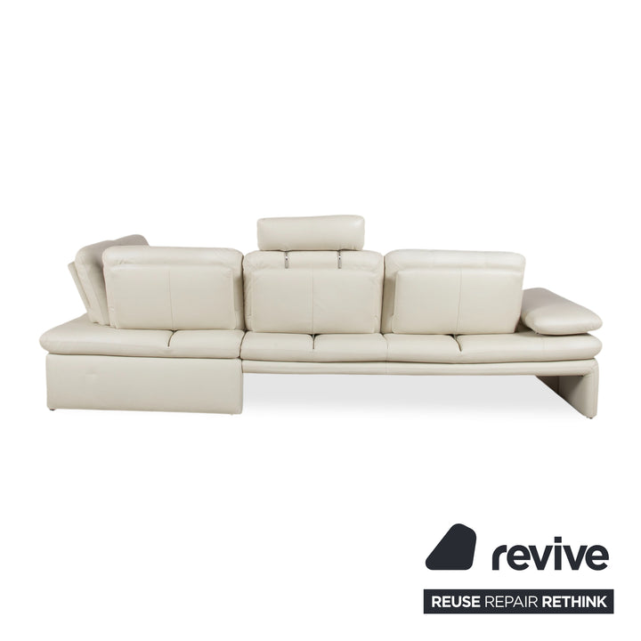 Willi Schillig Leder Ecksofa Creme Beige Sofa Couch manuelle Funktion