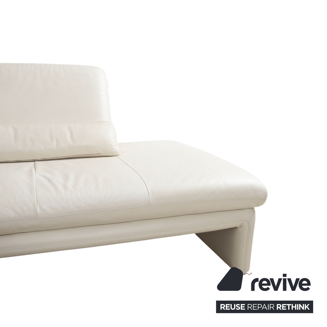Willi Schillig Leder Ecksofa Creme Beige Sofa Couch manuelle Funktion