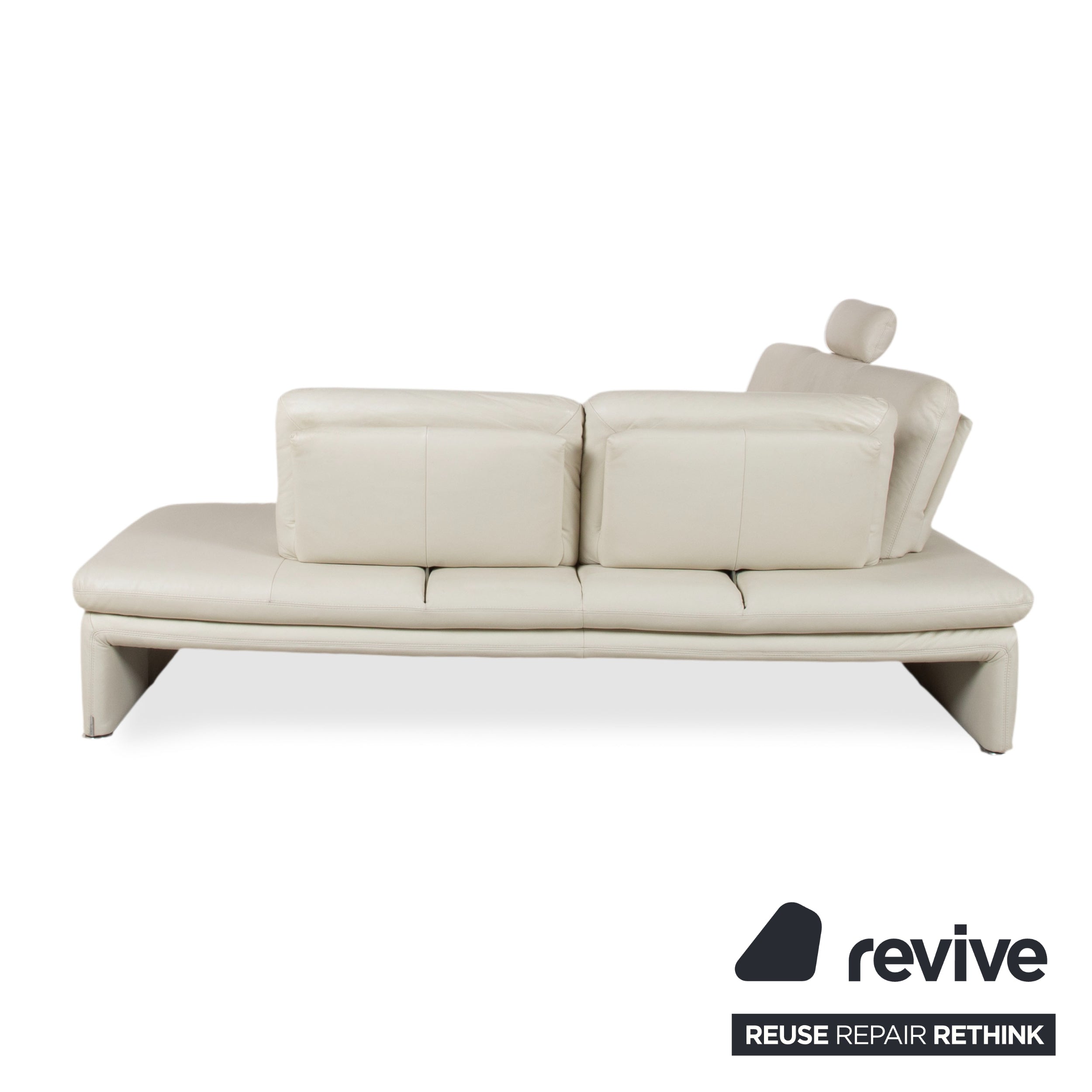 Willi Schillig Leder Ecksofa Creme Beige Sofa Couch manuelle Funktion