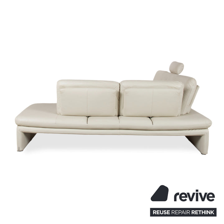 Willi Schillig Leder Ecksofa Creme Beige Sofa Couch manuelle Funktion