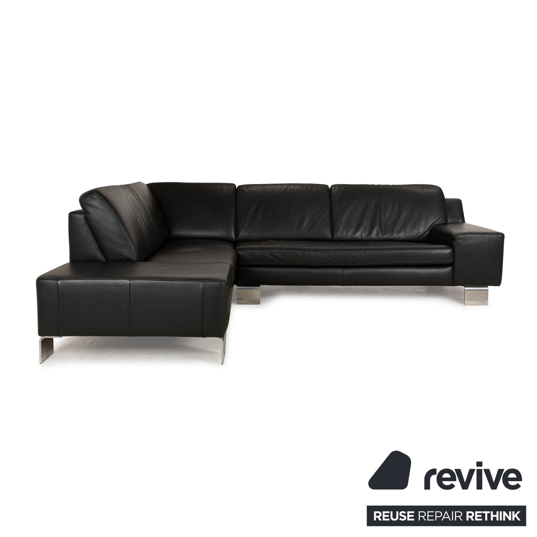 Willi Schillig leather corner sofa grey sofa couch