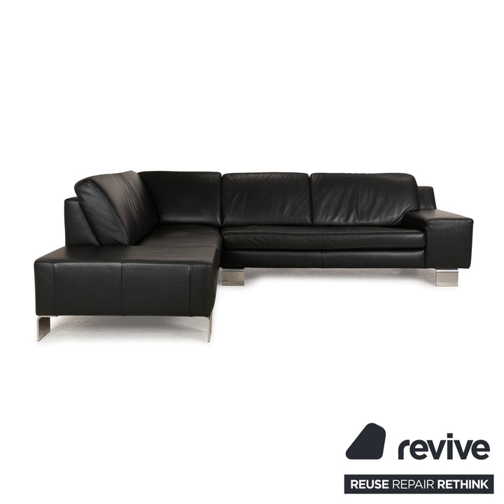 Willi Schillig leather corner sofa grey sofa couch