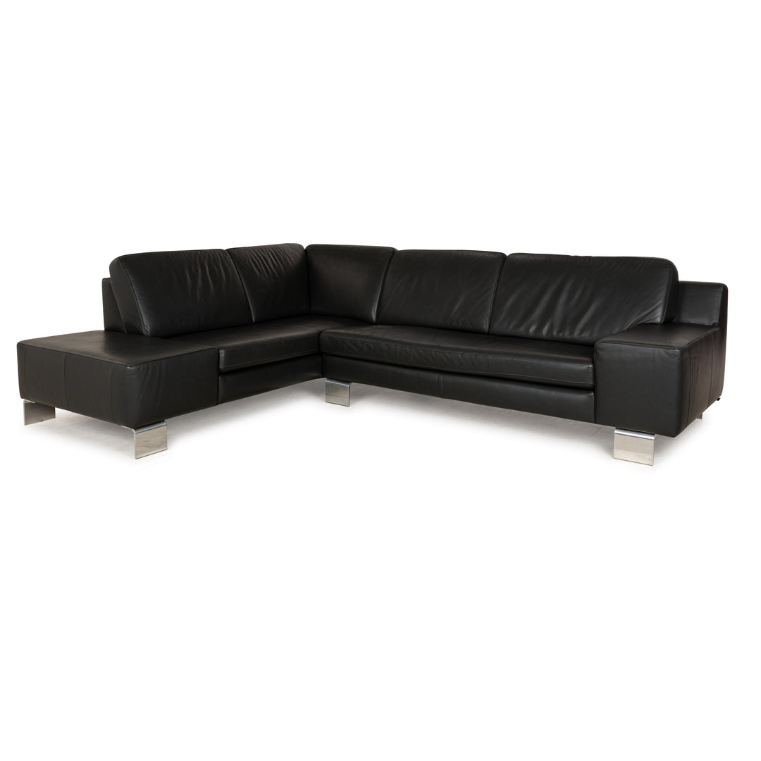 Willi Schillig leather corner sofa grey sofa couch