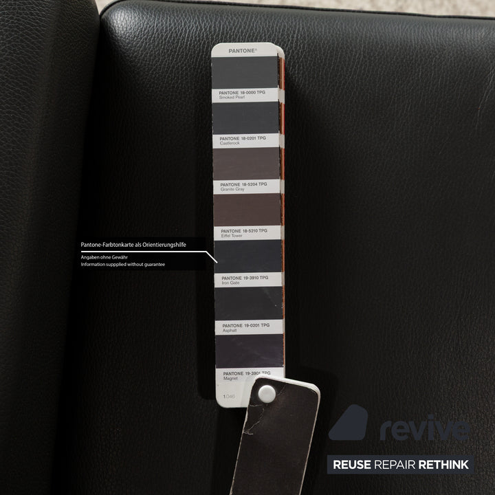 Willi Schillig leather corner sofa grey sofa couch