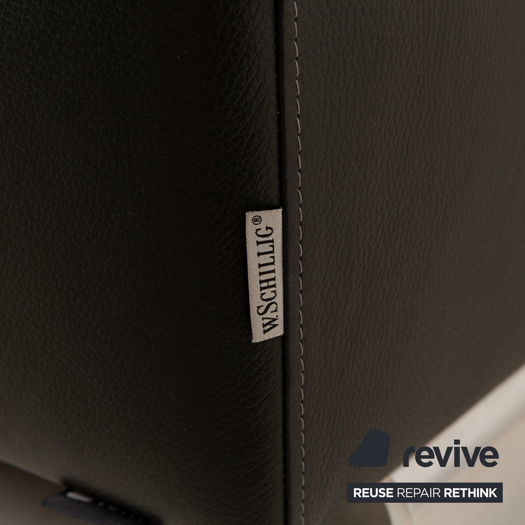 Willi Schillig leather corner sofa grey sofa couch