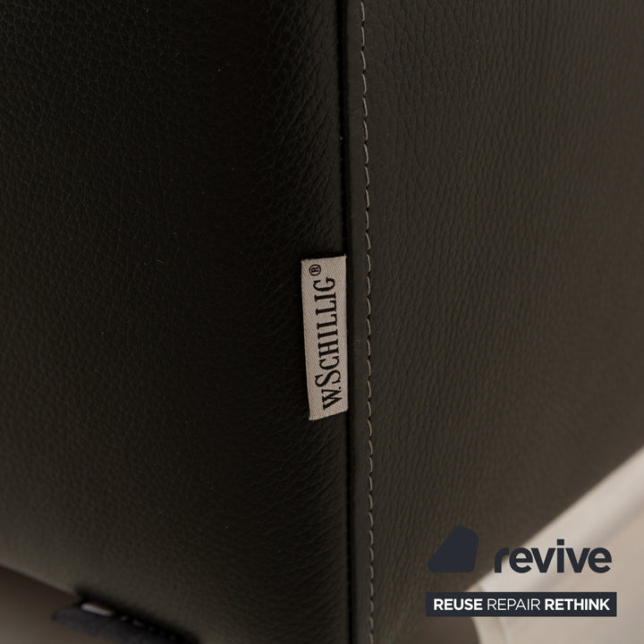 Willi Schillig leather corner sofa grey sofa couch