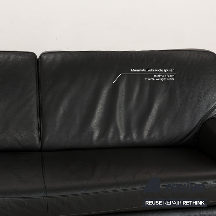 Willi Schillig leather corner sofa grey sofa couch