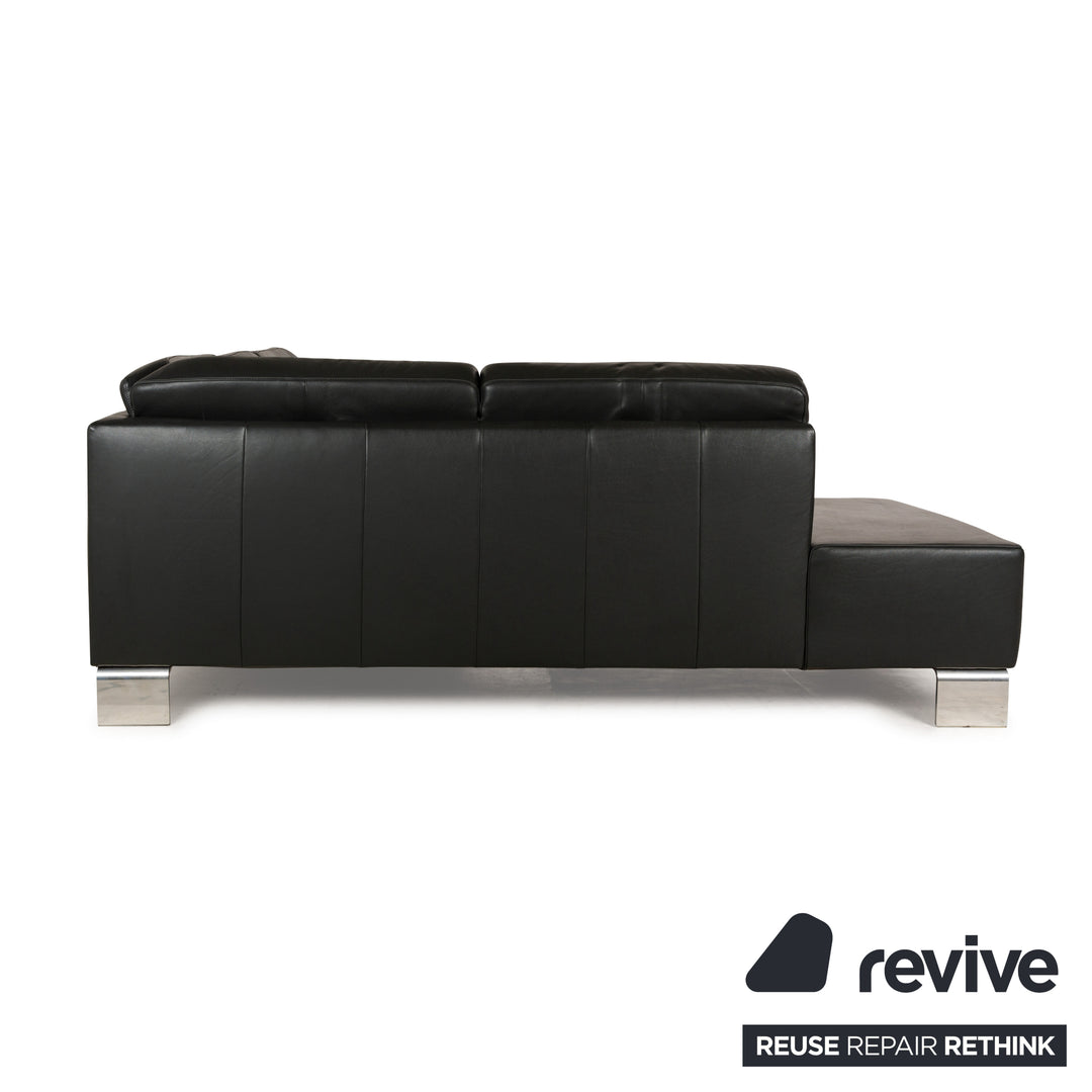 Willi Schillig leather corner sofa grey sofa couch