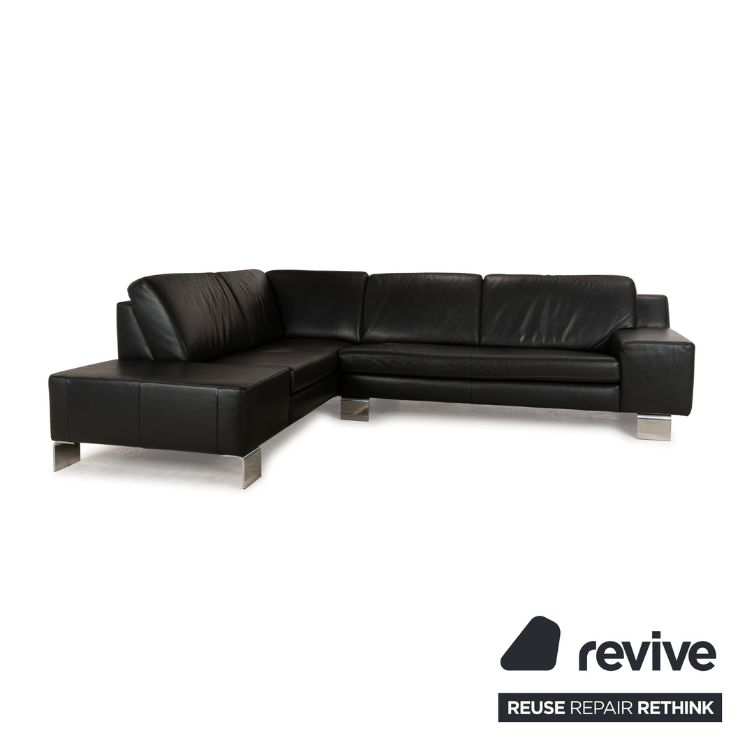 Willi Schillig leather corner sofa grey sofa couch