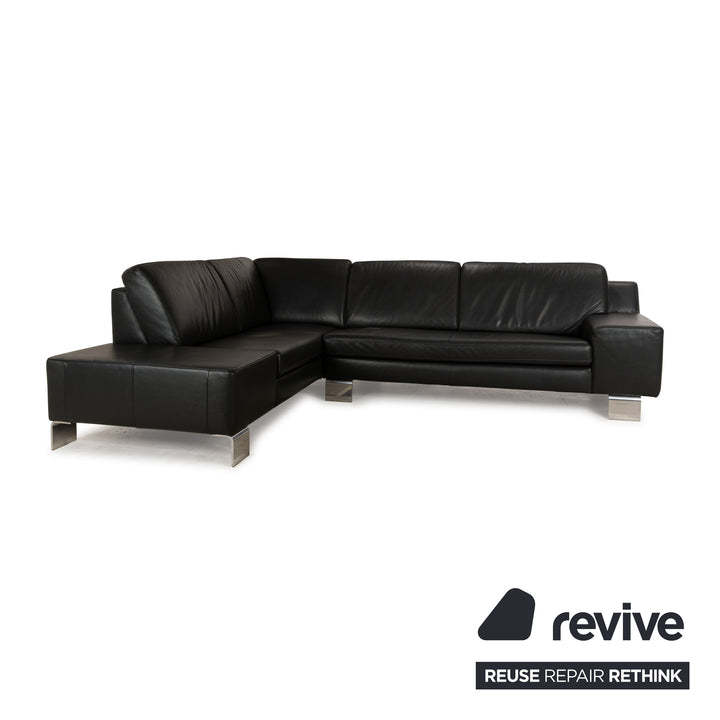 Willi Schillig leather corner sofa grey sofa couch