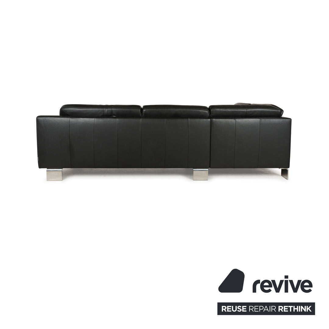 Willi Schillig leather corner sofa grey sofa couch