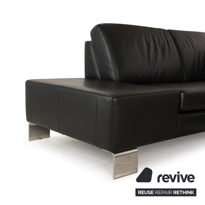 Willi Schillig leather corner sofa grey sofa couch