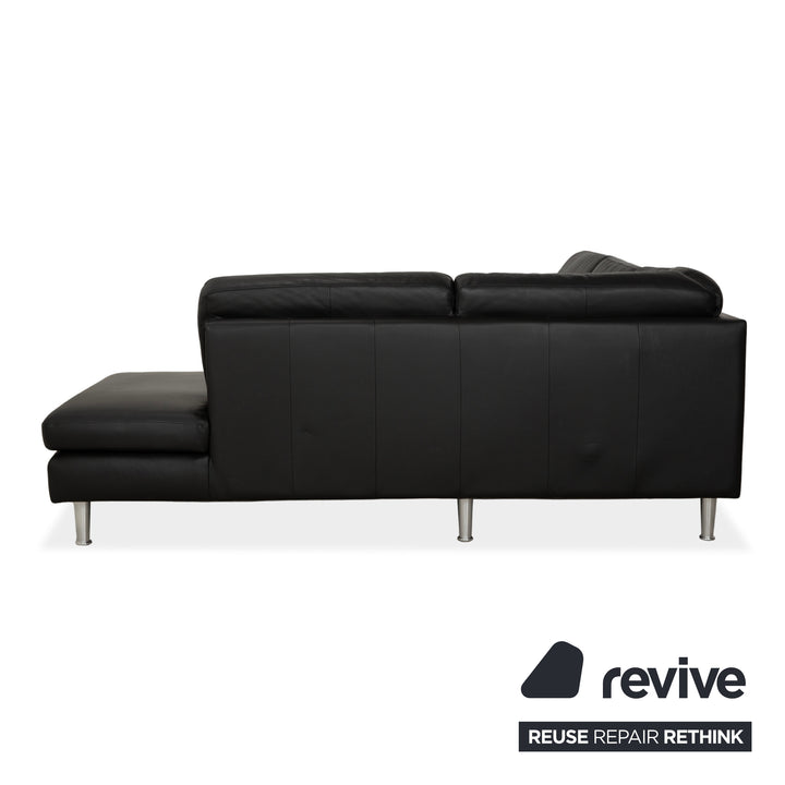 Willi Schillig Leder Ecksofa Schwarz Recamiere rechts Sofa Couch