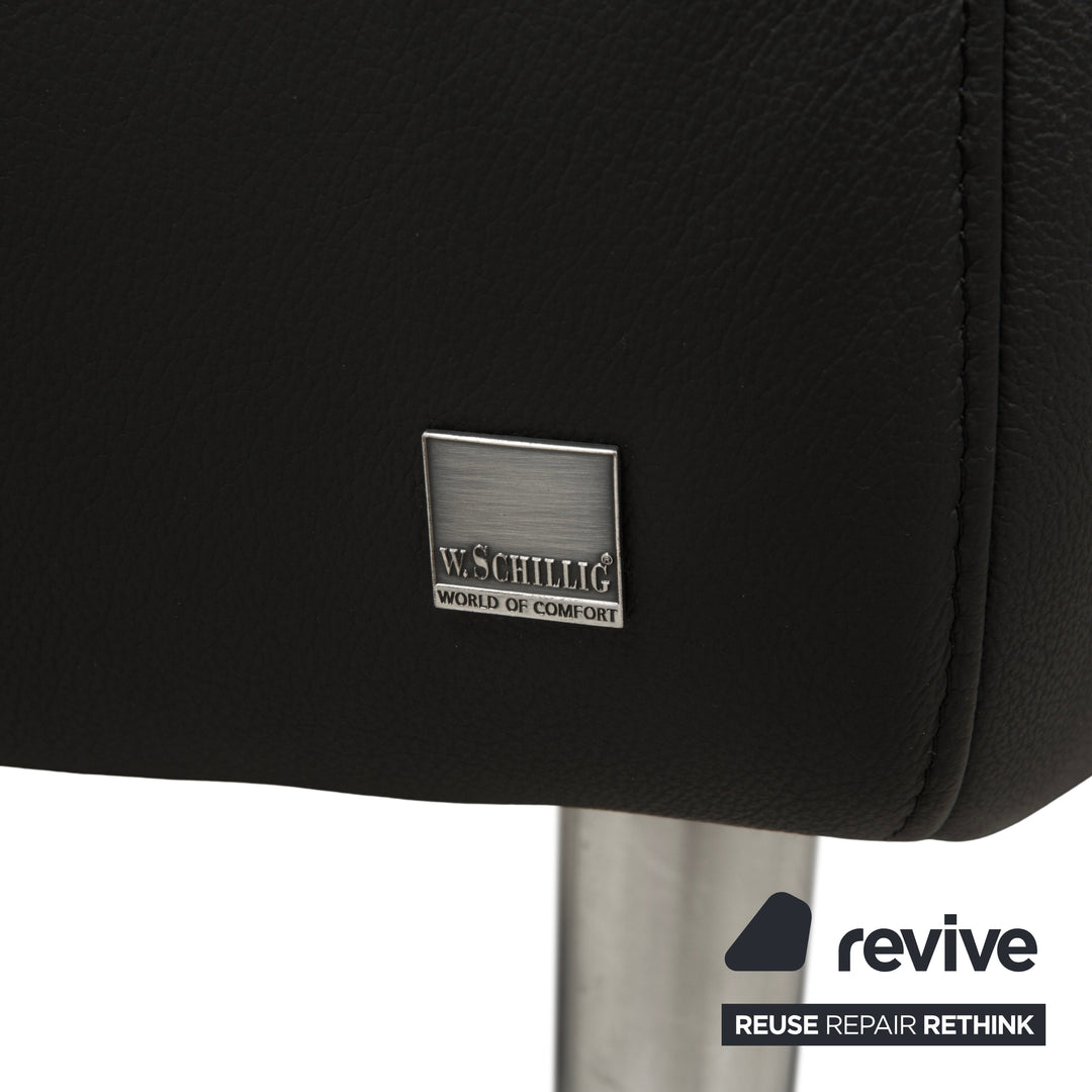 Willi Schillig Leder Ecksofa Schwarz Recamiere rechts Sofa Couch