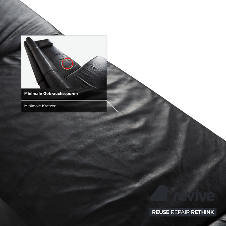 Willi Schillig Leder Ecksofa Schwarz Sofa Couch