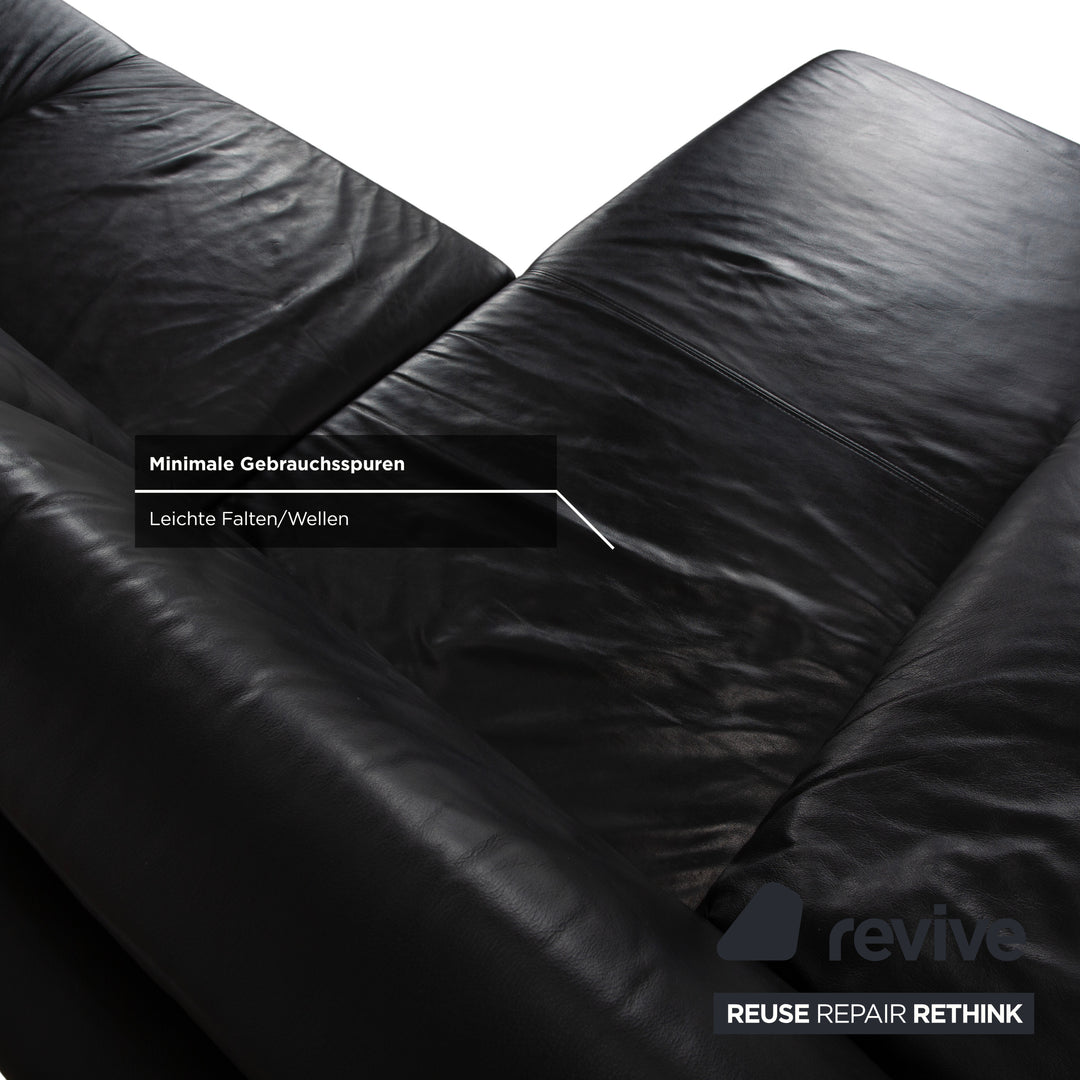Willi Schillig Leder Ecksofa Schwarz Sofa Couch