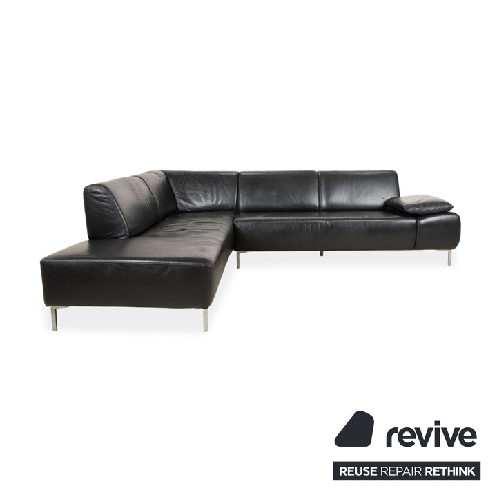 Willi Schillig Leder Ecksofa Schwarz Sofa Couch