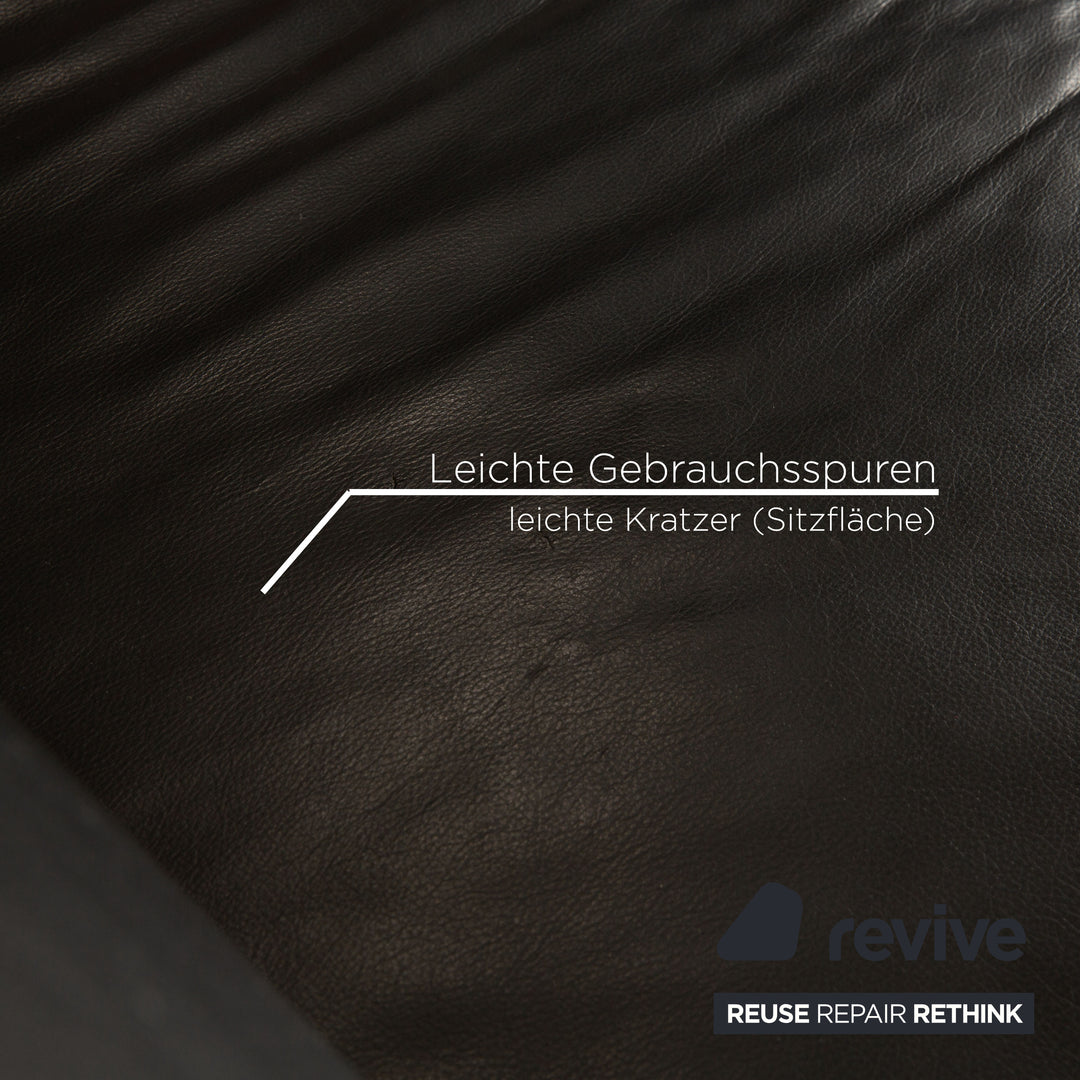 Willi Schillig Leather Corner Sofa Black Sofa Couch