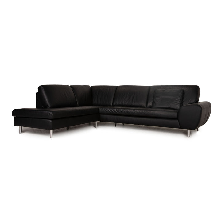 Willi Schillig Leather Corner Sofa Black Sofa Couch