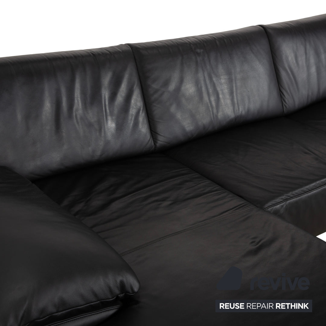 Willi Schillig Leder Ecksofa Schwarz Sofa Couch