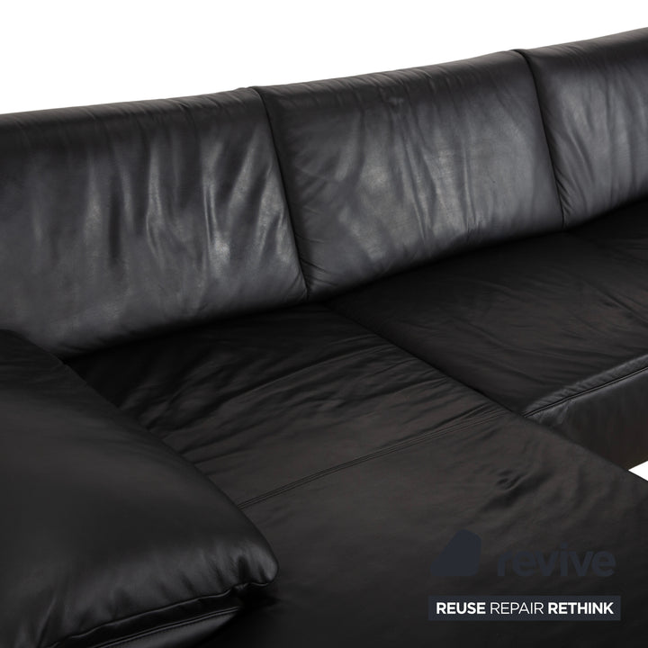 Willi Schillig Leder Ecksofa Schwarz Sofa Couch