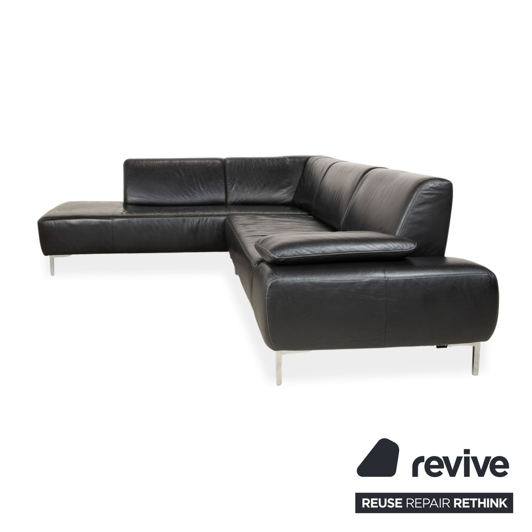 Willi Schillig Leder Ecksofa Schwarz Sofa Couch