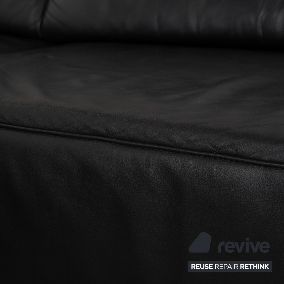 Willi Schillig Leder Ecksofa Schwarz Sofa Couch