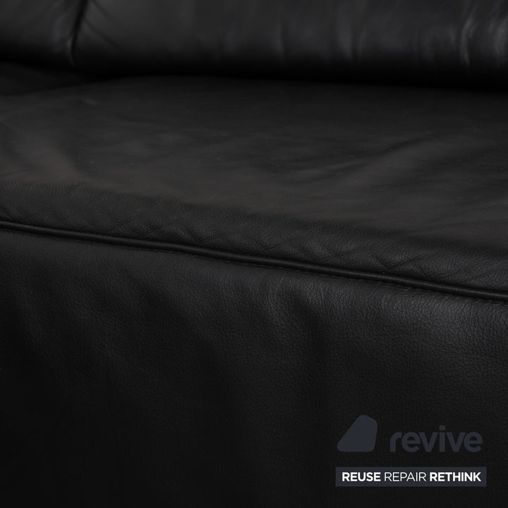 Willi Schillig Leder Ecksofa Schwarz Sofa Couch