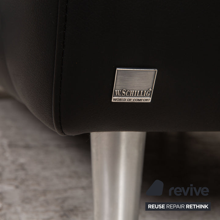 Willi Schillig Leather Corner Sofa Black Sofa Couch