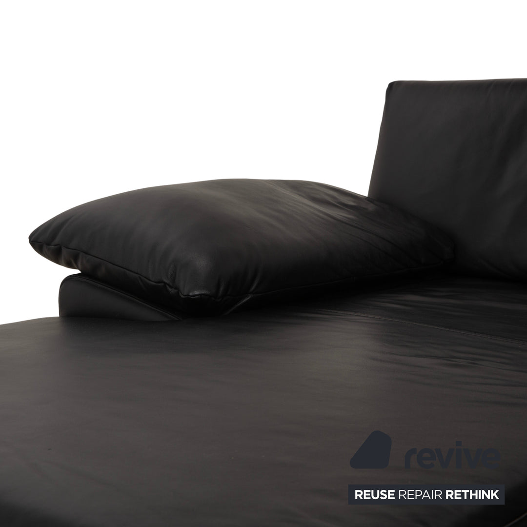 Willi Schillig Leder Ecksofa Schwarz Sofa Couch