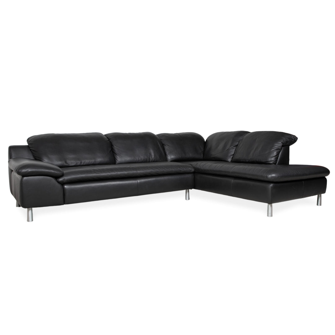 Willi Schillig Leather Corner Sofa Black Sofa Couch