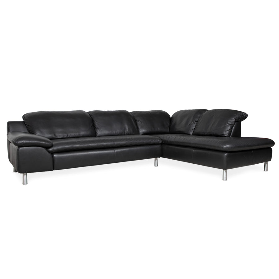 Willi Schillig Leather Corner Sofa Black Sofa Couch