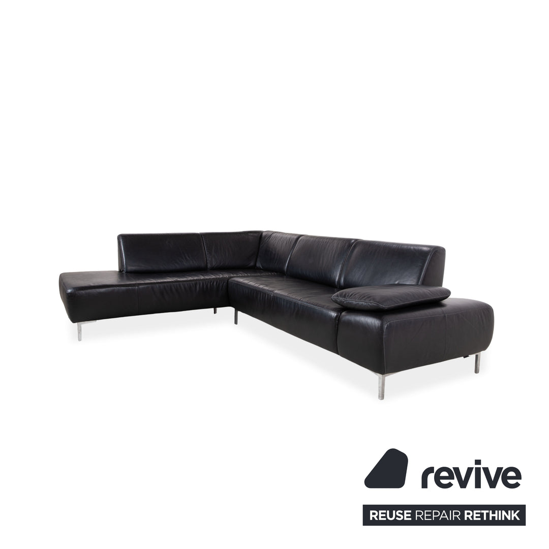 Willi Schillig Leder Ecksofa Schwarz Sofa Couch