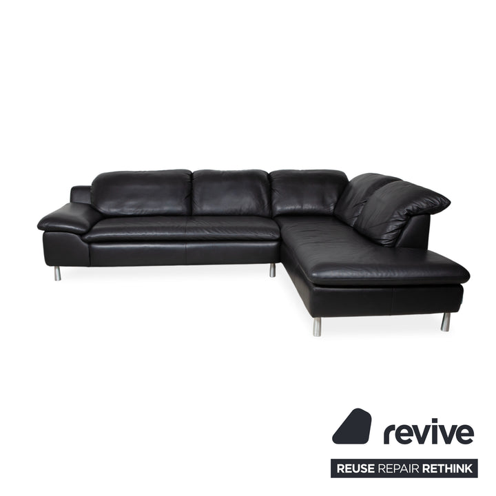 Willi Schillig Leather Corner Sofa Black Sofa Couch