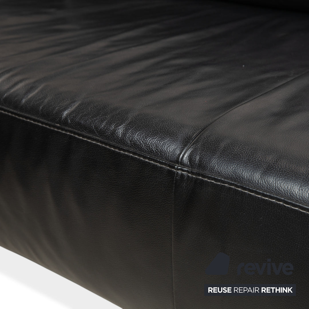 Willi Schillig Leder Ecksofa Schwarz Sofa Couch