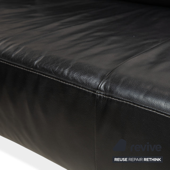 Willi Schillig Leder Ecksofa Schwarz Sofa Couch