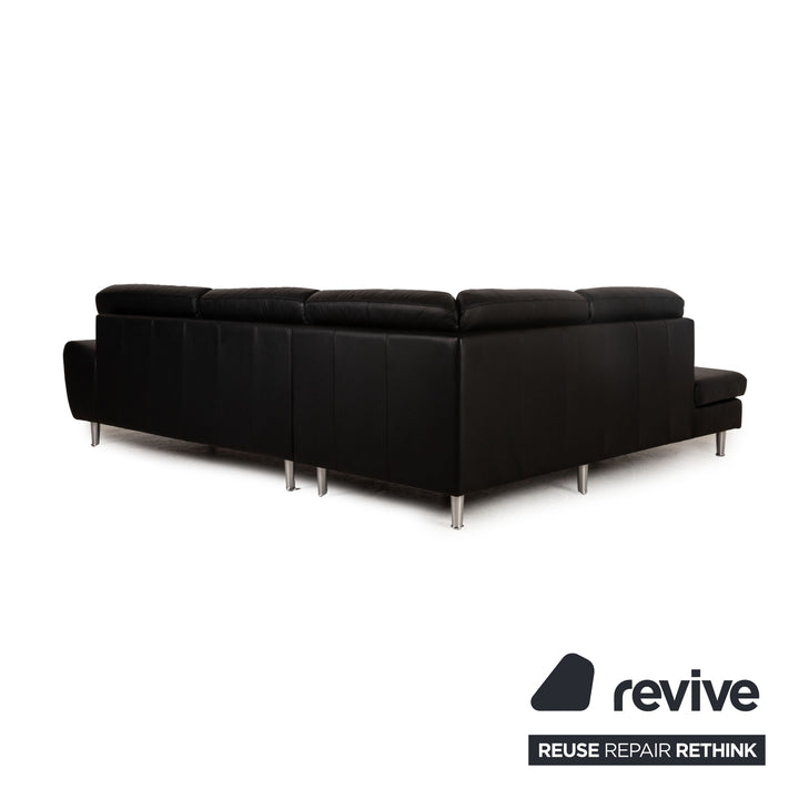 Willi Schillig Leather Corner Sofa Black Sofa Couch