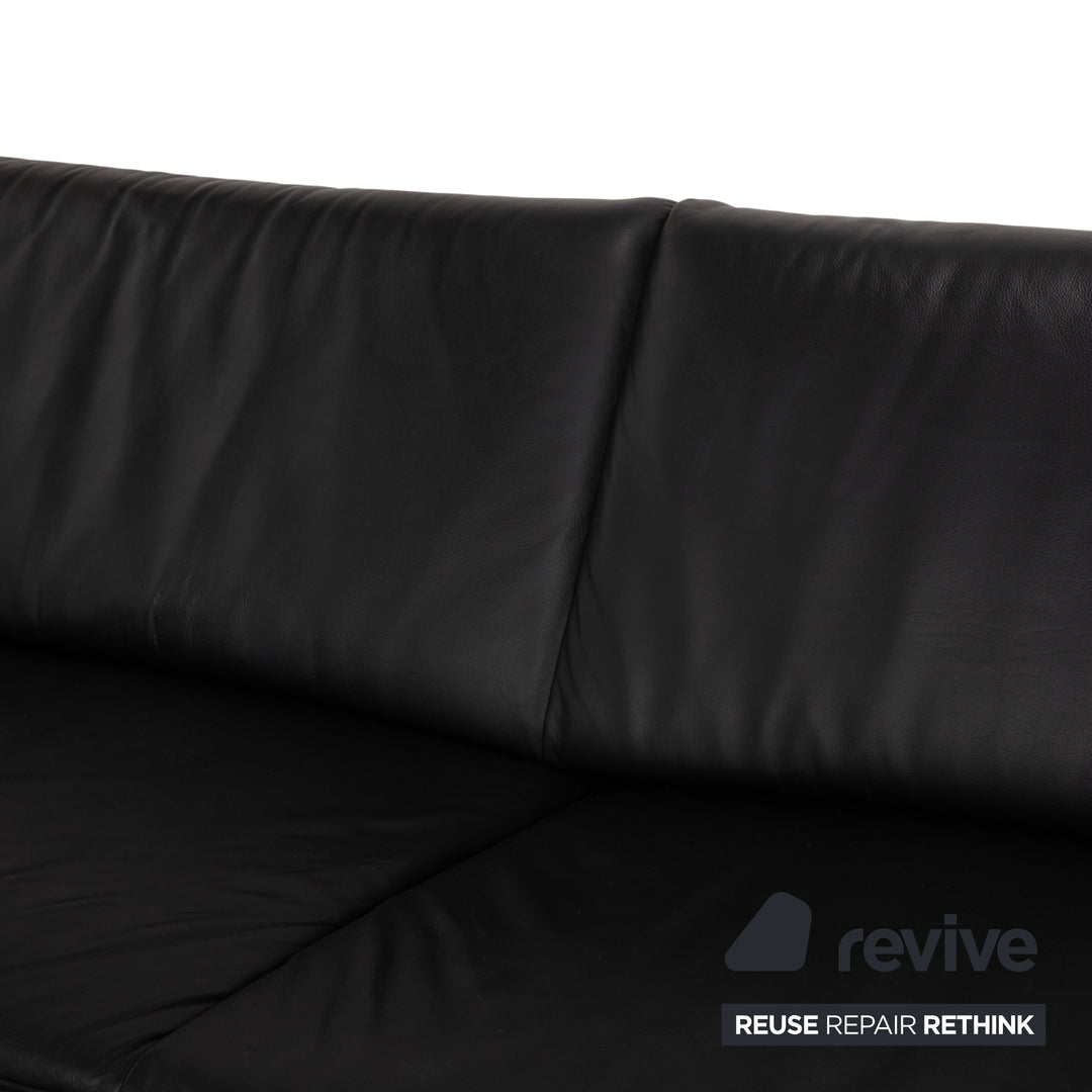 Willi Schillig Leder Ecksofa Schwarz Sofa Couch