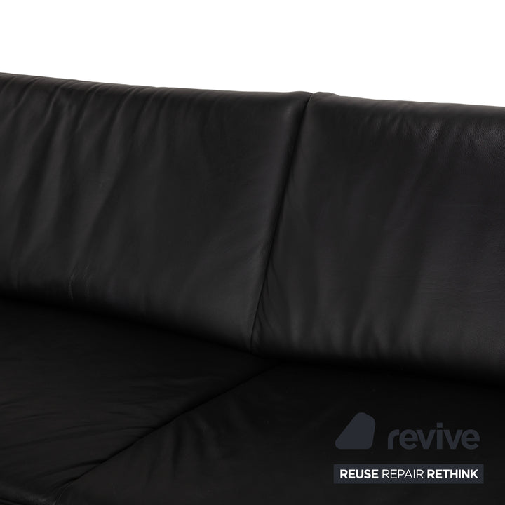 Willi Schillig Leder Ecksofa Schwarz Sofa Couch