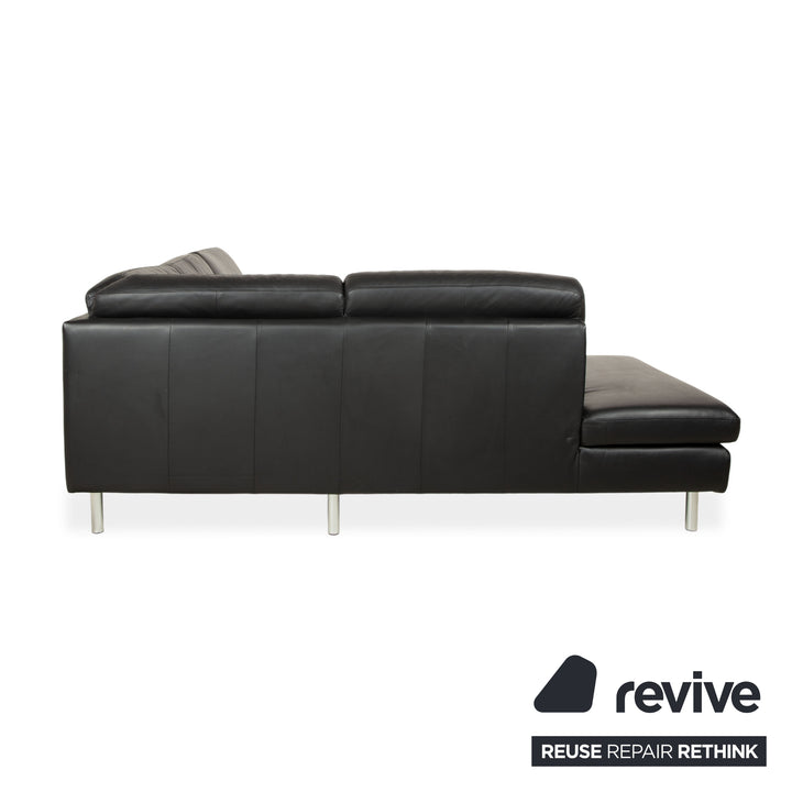 Willi Schillig Leather Corner Sofa Black Sofa Couch