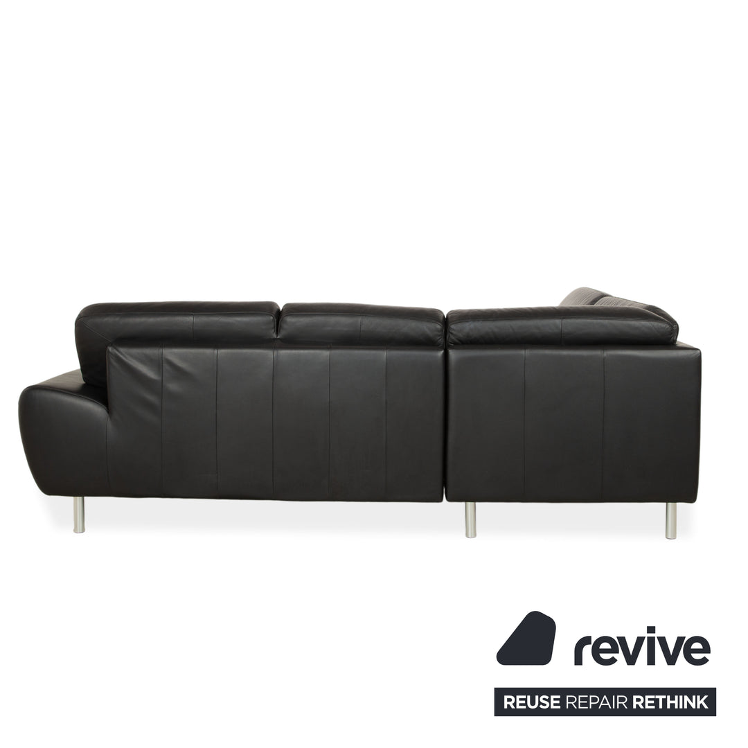 Willi Schillig Leder Ecksofa Schwarz Sofa Couch
