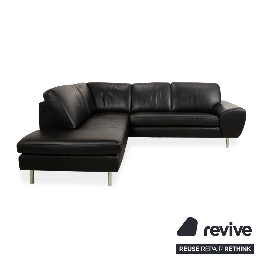 Willi Schillig Leder Ecksofa Schwarz Sofa Couch