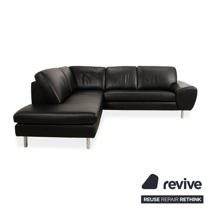 Willi Schillig Leder Ecksofa Schwarz Sofa Couch