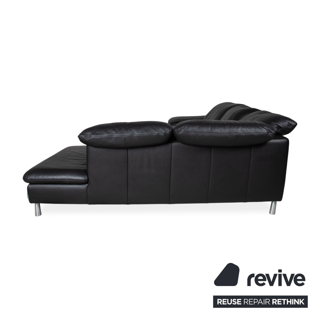 Willi Schillig Leather Corner Sofa Black Sofa Couch