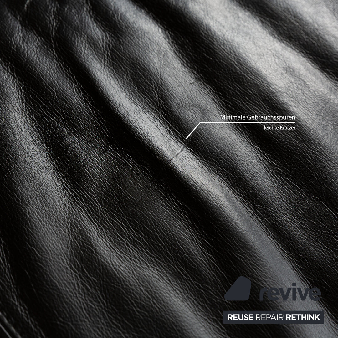 Willi Schillig Leather Corner Sofa Black Sofa Couch